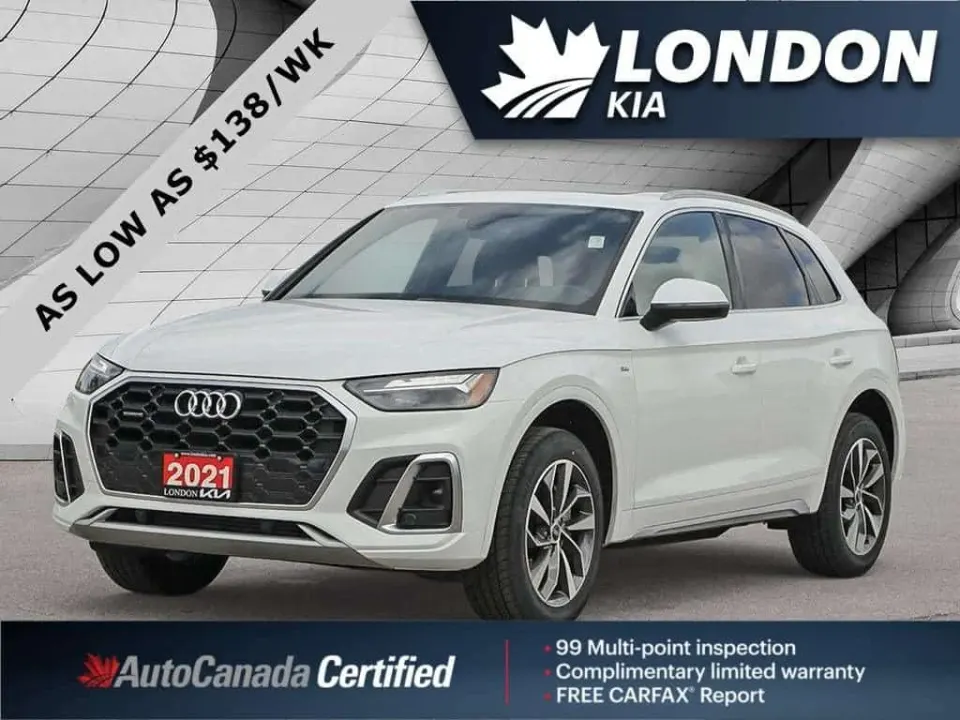 Audi Q5 45 TFSI Progressiv | Quattro | Leather | Heated Seats | Backup Camera | 2021