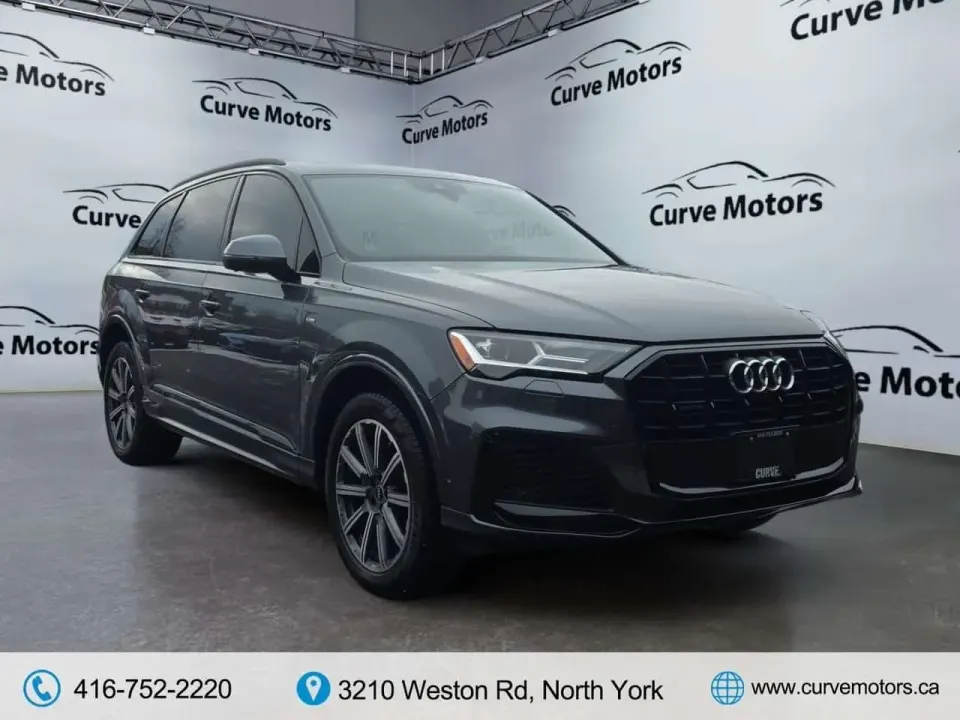 Audi Q7 55 TFSI Progressiv S-Line * LOW KM / COOLED SEATS / CARPLAY / PANO / 360 CAM 2021